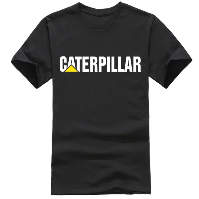 Caterpillar T Shirt CAT Logo Tractor Equipment Bulldozer Construction Men T Shirt Men Tees Brand
