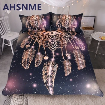 

AHSNME New luxury bronzing design 3Pcs Bedding set United States Twin Full Queen king No Fading pilling