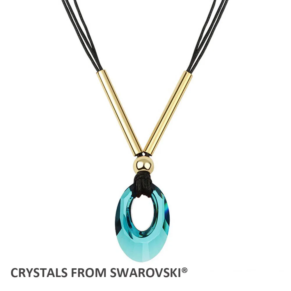 

Wholesale 2016 drop circle necklace fashion crystal jewelry With Genuine Crystals from SWAROVSKI for Valentine's Day gift
