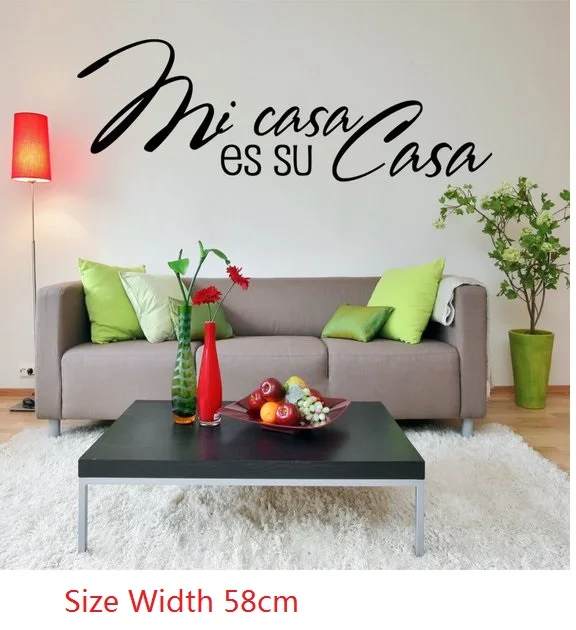 Spanish Wall Decal - Mi casa es su Casa - Home Wall Decal Vinyl Lettering