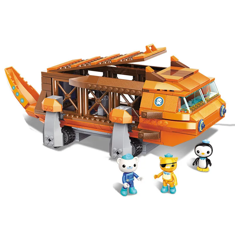 Город кирпичи 378 шт. Octonauts подводная лодка Juguetes Развивающая игрушка "сделай сам" кирпичей строительный конструктор для детей толстовка для мальчиков с 3 фигурки