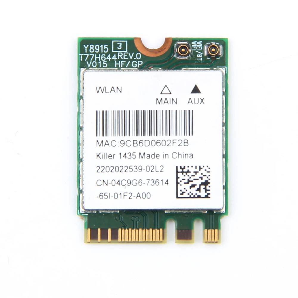 Двухдиапазонный Bigfoot Killer Wireless AC 1435 Atheros QCNFA344A 802.11ac Wifi Bluetooth 4 1 M.2 карты лучше