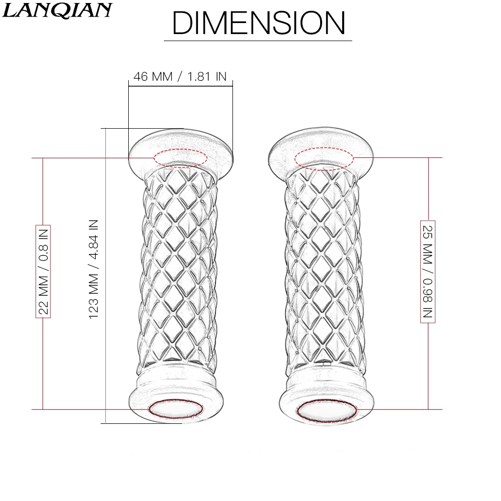 7/" 22 мм руль мотоцикла ручки Кофейня ручка мотоцикла ручной Бар Ретро резиновая ручка для Yamaha MT-03 MT-25 YZF R25 R3