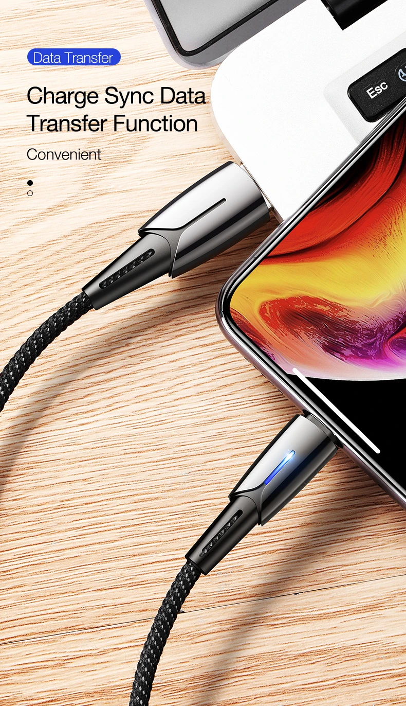 Cafele Lighting USB кабель для iPhone 6, 7, 8 Plus, X XS MAX, XR, Автоматическое отключение питания, 120 A, максимальный кабель для передачи данных для iPhone 180 см, см