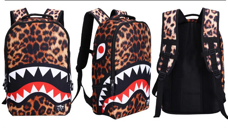 Женский рюкзак с объемными мультяшными леопардовыми ушками, модный рюкзак с принтом, повседневные школьные сумки bts для подростков, сумки