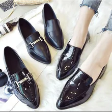 Bailehou/; брендовая удобная женская обувь; черные туфли-оксфорды с острым носком; женская повседневная обувь без застежки на плоской подошве; Новая женская обувь