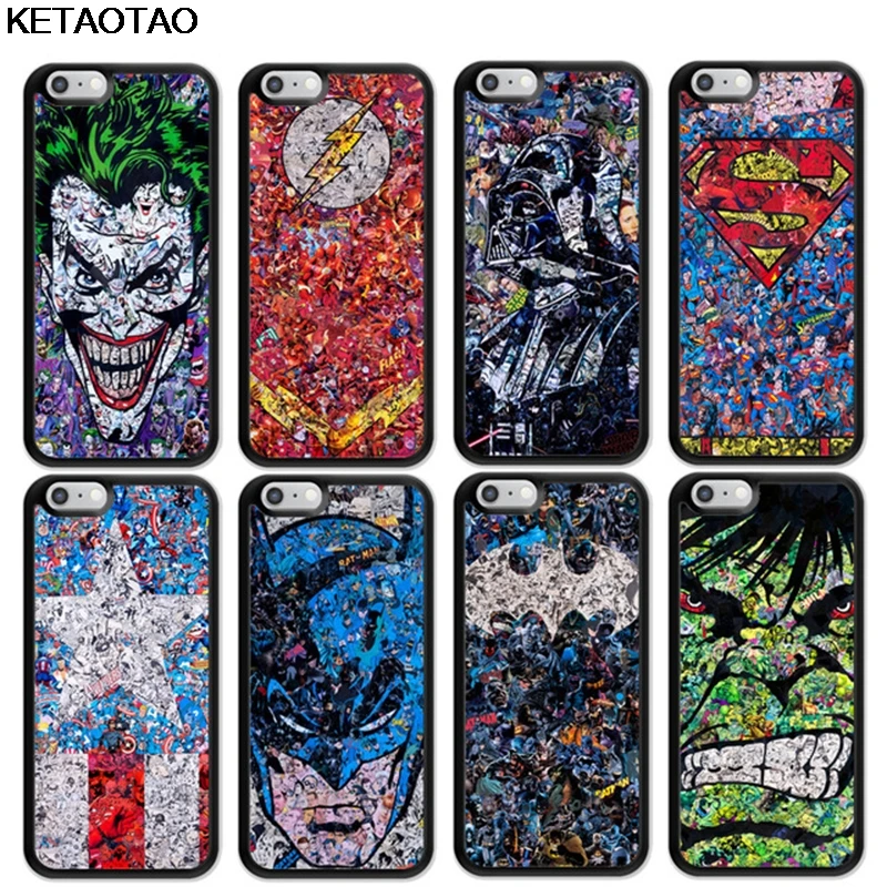 KETAOTAO Goku Супермен Дарт Вейдер супергерой чехлы для телефонов Samsung S5 S6 S7 S8 S9 NOTE 4 5 7 8