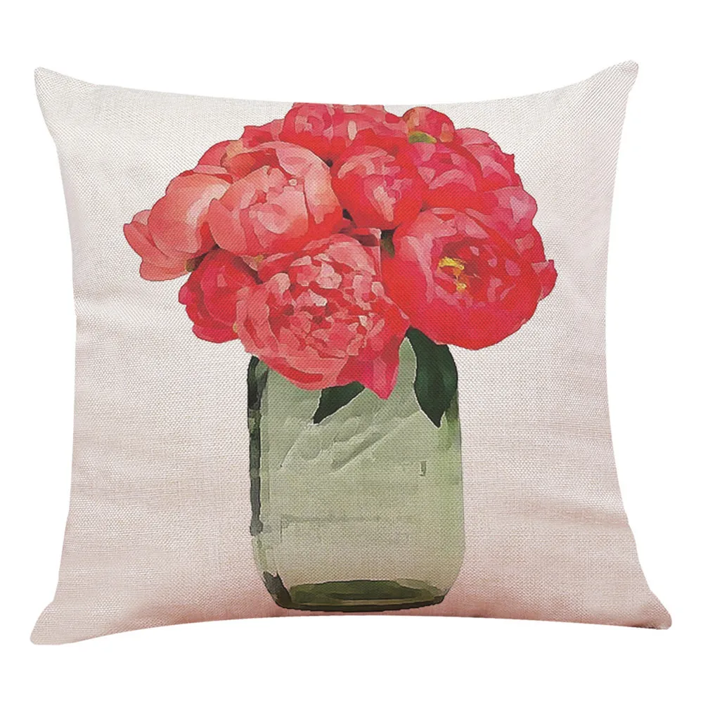 

Throw pillow cushion cover flower plant office lumbar pillow sofa cushion pillow case cover for living room decoration cojines