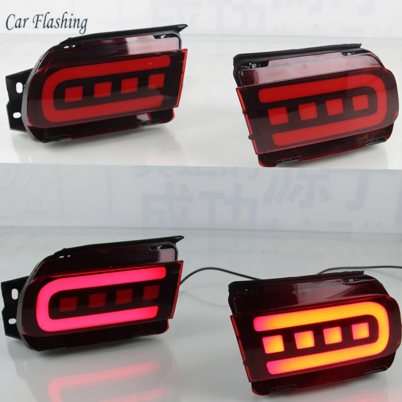 

Car flashing taillight Rear LED Fog Lamp Fog Light Brake light 2pcs For Toyota Land Cruiser Prado LC150 Accessories 2010-2018