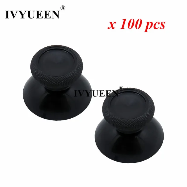 Special Price IVYUEEN 100 pcs New Black 3D Analog Thumb Sticks for XBox One 1 X S Elite Controller Analogue Thumbsticks Caps Mushroom Grips
