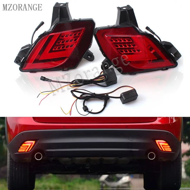 

MZORANGE LED DRL Rear rear bumper light For Mazda CX-5 CX5 CX 5 2013 2016 brake lamp driving light running lamp car-styling