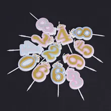 Birthday Numeral Candles for Kids Baby Birthday Party Cake Topper Wedding Party Decor Sesame Street Birthday Cake Accessories