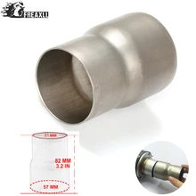 Universal 61mm-51mm Motorcycle Modified exhaust Muffler pipe Adapter Reducer Connector Pipe Tube For Suzuki YAMAHA Buell Aprilia цена Universal 61mm-51mm Motorcycle Modified exhaust Muffler pipe Adapter Reducer Connector Pipe Tube For Suzuki YAMAHA Buell Aprilia цены онлайн