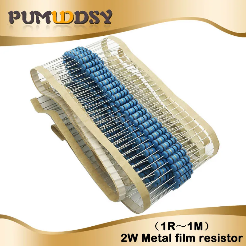 20 штук 2W металлический пленочный резистор 1% 1R~ 1 м 2.2R 4.7R 10R 22R 47R 100R 220R 470R 1-10 K 100 к 2,2 4,7 10 22 47 100 220 470 Ом