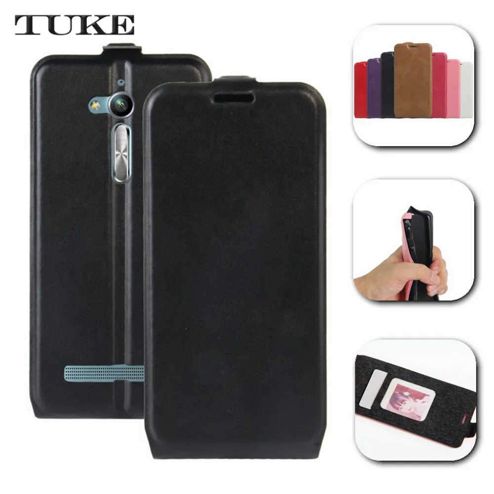 

TUKE for ZB 500KL Case Leather Phone Case for Asus ZenFone GO ZB500KL ZB500KG Flip Soft TPU Cover Wallet Card Slots Funda Case