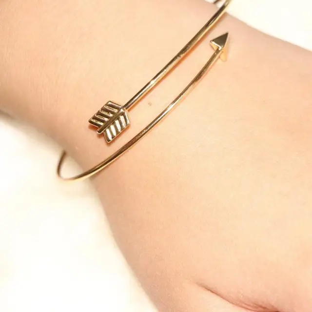 Gothic Punk Women Las Gold Arrow Bangle Cuff Bracelets Jewelry Gothic Punk Women Las Gold Arrow Bangle Cuff Bracelets Jewelry Womens Open Adjule Bangles