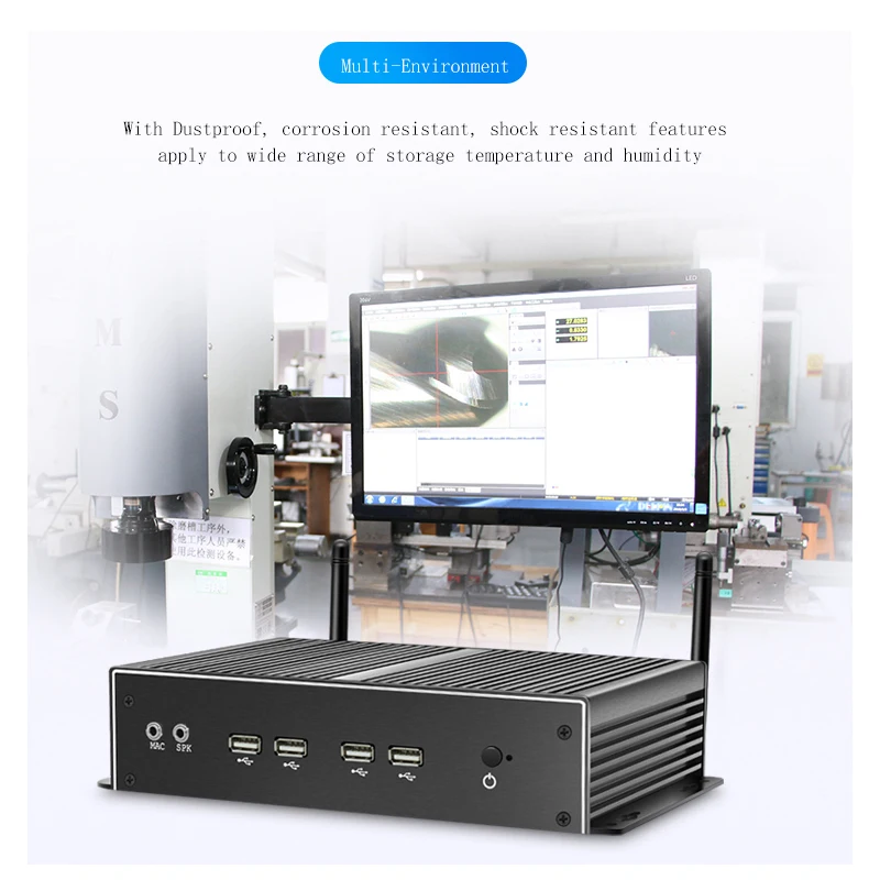 Fanless Industrial Mini PC Intel Core i7 4500U i5 4200U Windows Linux 8GB RAM 120GB SSD Dual Gigabit Ethernet 6*RS232/485 8*USB Fanless Industrial Mini PC Intel Core i7 4500U i5 4200U Windows Linux 8GB RAM 120GB SSD Dual Gigabit Ethernet 6*RS232/485 8*USB