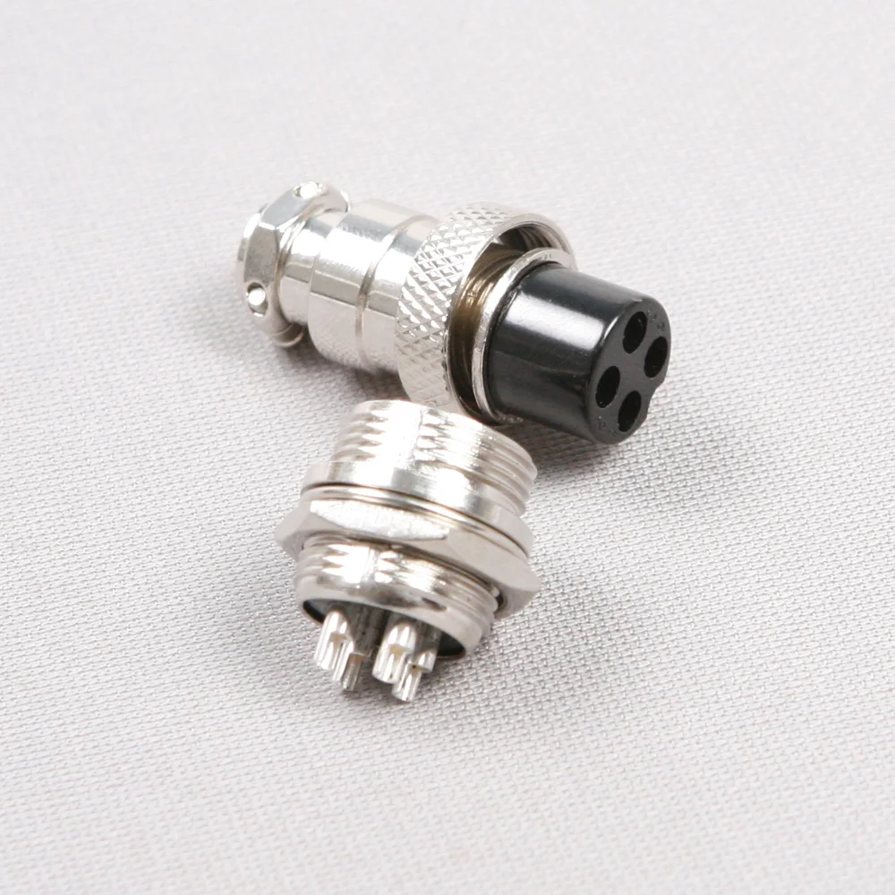 

Hot Sale 2Pcs GX16-4 4Pin 16mm Male & Female Wire Panel Connector Circular Aviation Connector Socket Plug Home improvement Tool