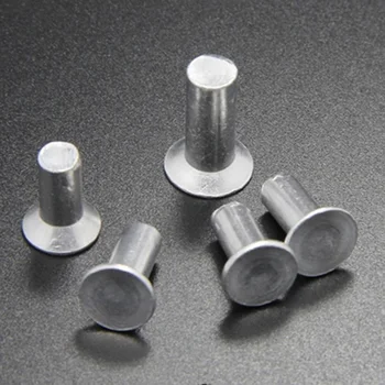 

50Pcs M2 M2.5 Cone Shape Flat Countersunk Sink head Aluminum Alloy rivets solid rivet Length 4mm-10mm