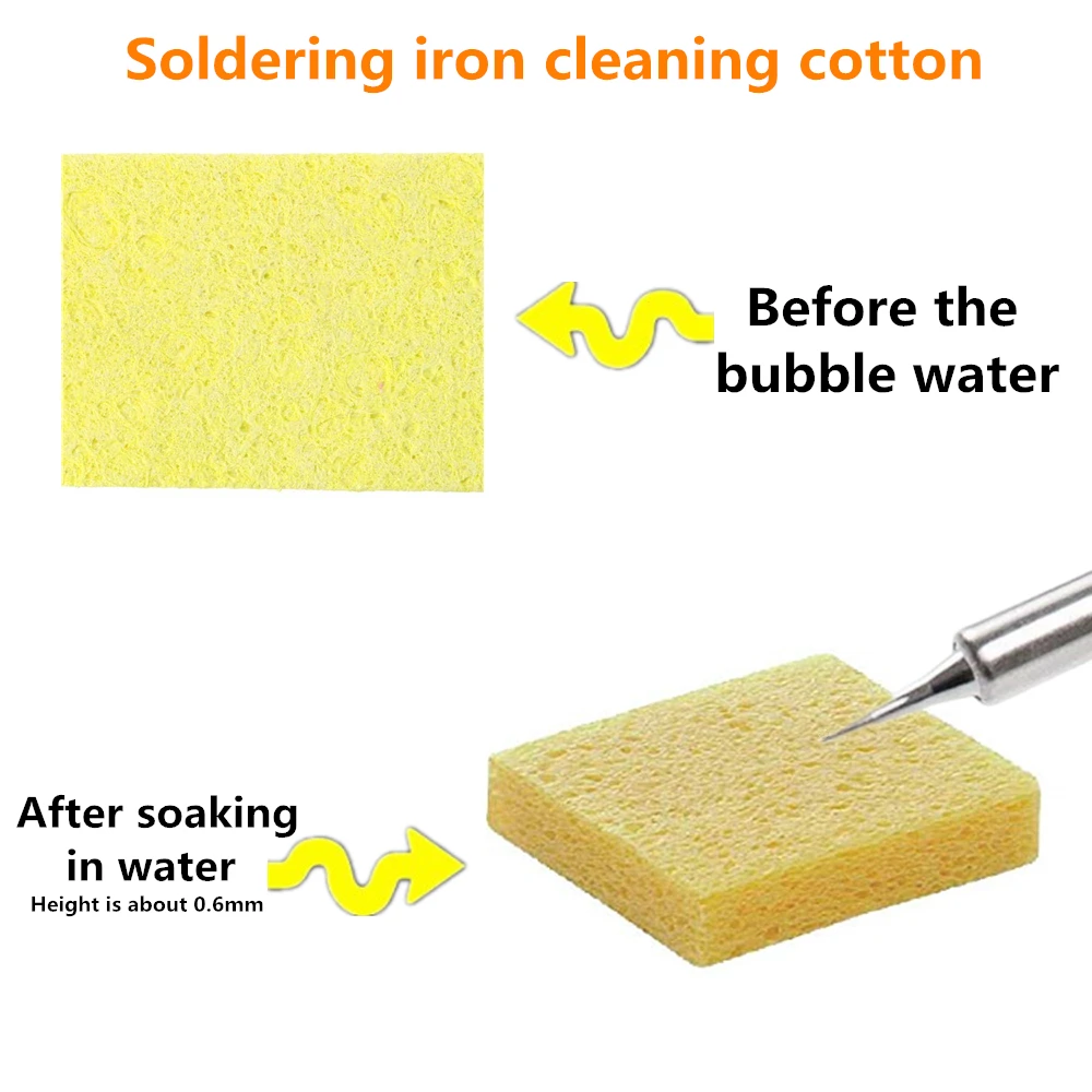 Details about   50Pcs Soldering Iron Cleaning Pads Sponge High Heat Solder Iron Tip Sponges Tool 