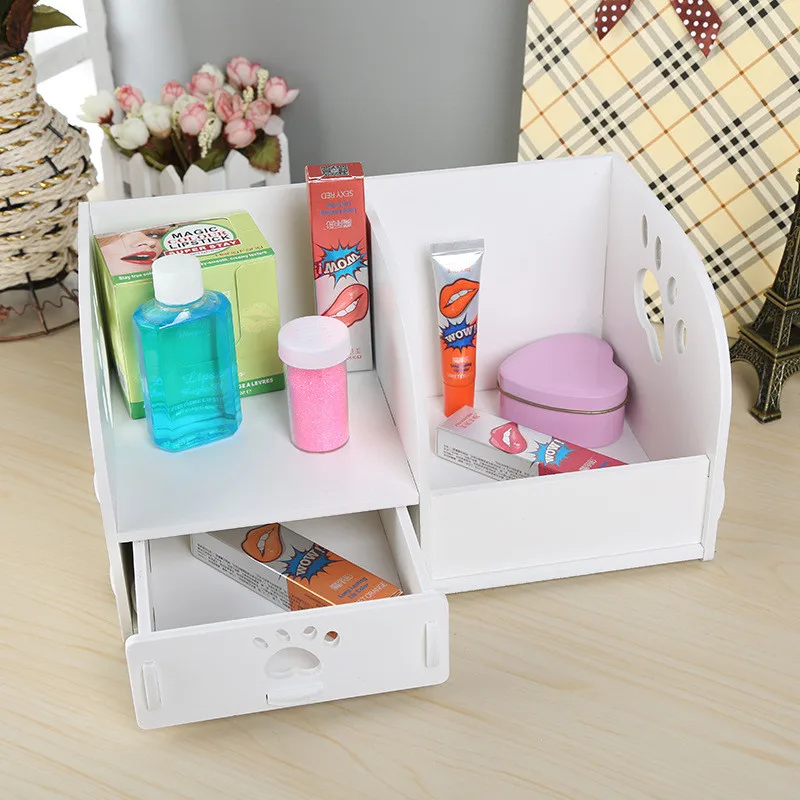 الأسرة ديكور طاولة خشبية تخزين مربع والمجوهرات مربع درج cosmeticstorage مكتب القرطاسية كتاب مجلة رفوف التخزين
