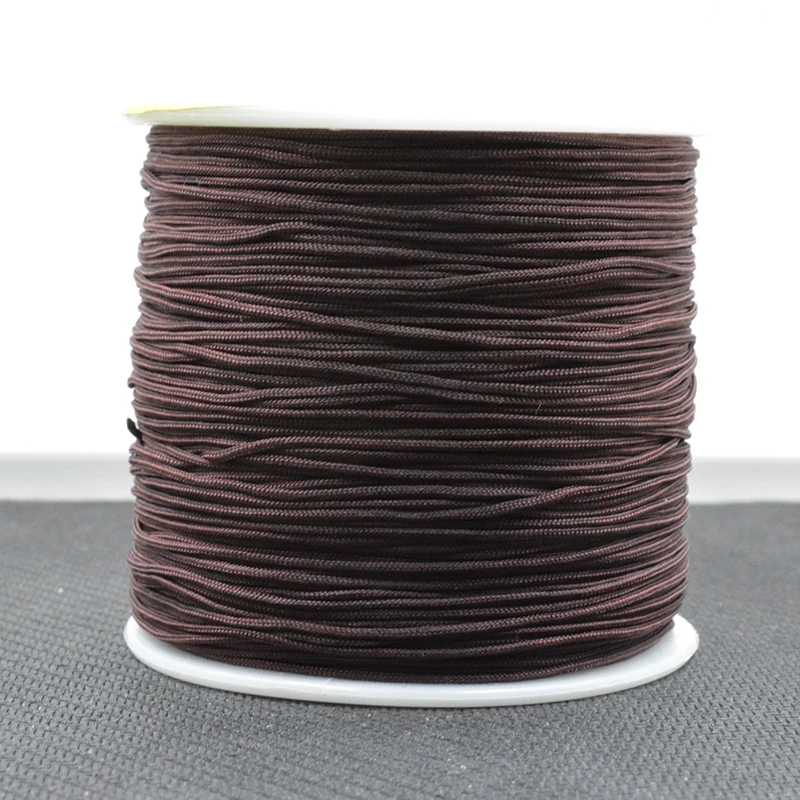 

Wholesale brown Designer Jewelry 100yards/Spool 0.8MM Nylon Cord Chinese Knotting Silky Beading Braided String Thread DIY