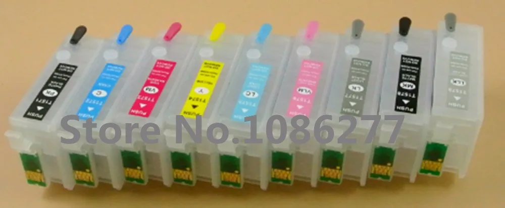 Refillable ink cartridges with arc chip for T7601 to T7609 for Epson surecolor p-600 p600 sc-p600 inkjet printers
