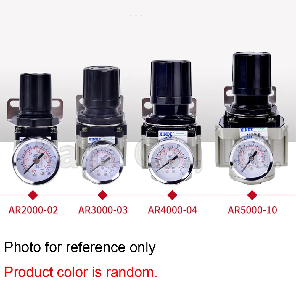 Pneumatic Air Pressure Regulator AR2000-02/3000-03/4000-04/5000-06/10 Thread oil-water separator pressure reducing valve 1/4 Pneumatic Air Pressure Regulator AR2000-02/3000-03/4000-04/5000-06/10 Thread oil-water separator pressure reducing valve 1/4