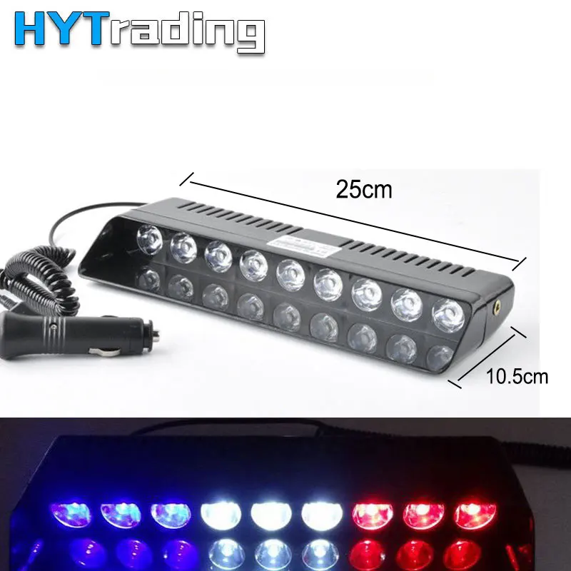 9 LEDs 16 Flashing Modes 12V Car Truck Emergency Flasher Dash Strobe Warning Light Day Running Flash Led Police Lights