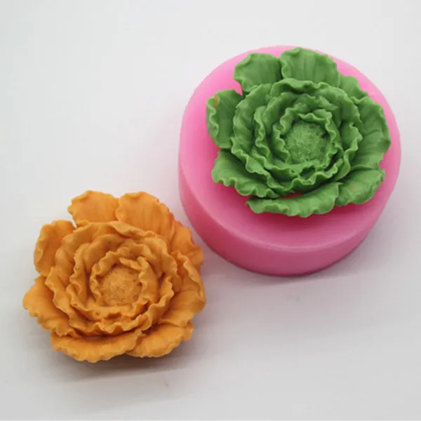 Silicone Mold Blooming Flowers Shape Handmade Soap Mould Diy Tools