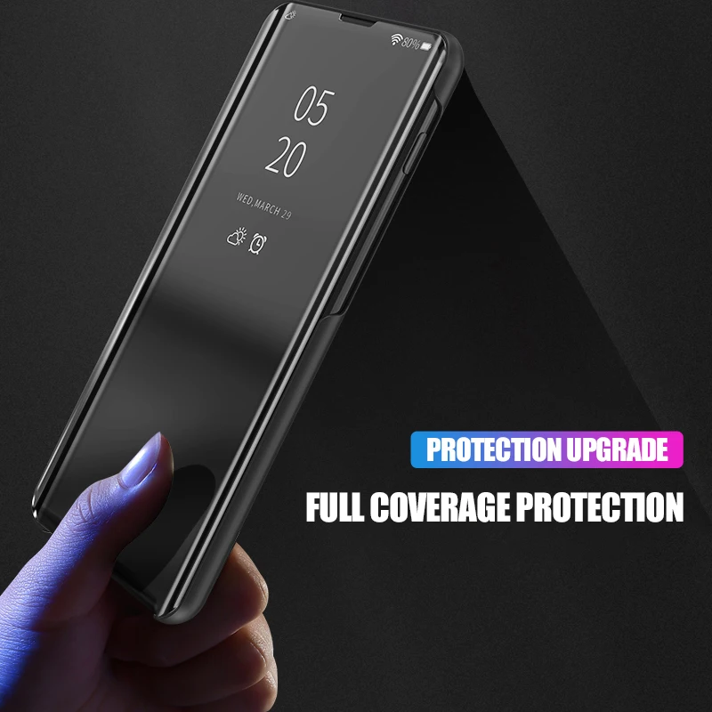 Mirror-Smart-Flip-Phone-Case-For-Xiaomi-Redmi-Note-7-Pro-Full-Clear-View-Leather-Stand (1)