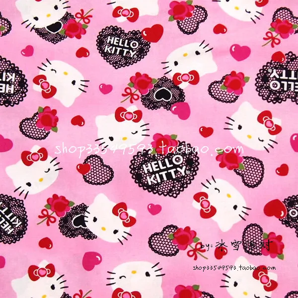 140X100 cm Latar Belakang Merah Muda Hello  Kitty  Hitam  