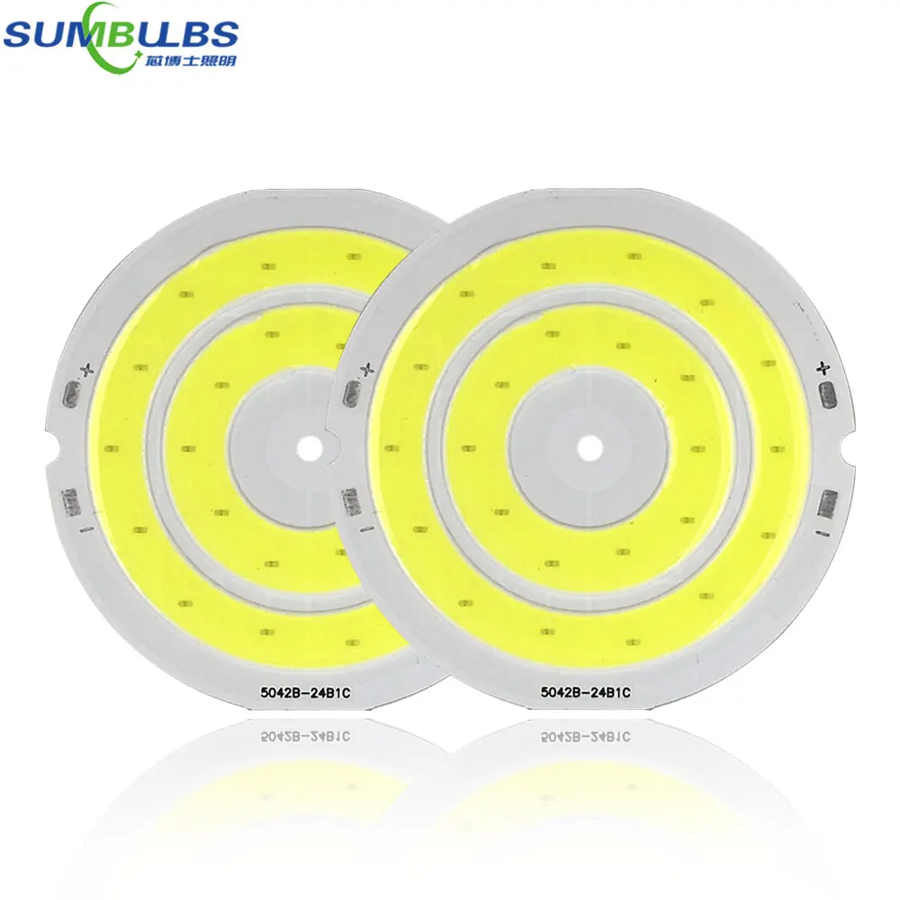 

10pcs DC 3-4V Round COB 50mm Diameter Circular LED Lamp Chip 3.7V Cool White Lights for DIY Dounble Ring LED Bulb Decor Lighting
