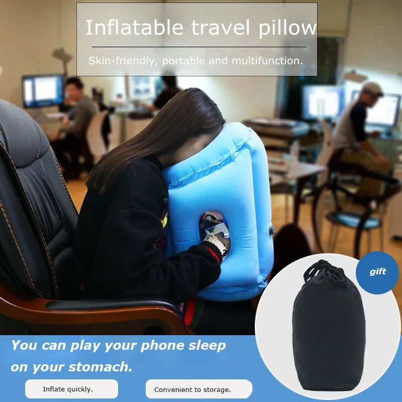 Новая надувная подушка инновационная воздушная подушка для путешествий шеи Подушка для поддержки головы подбородка подушка для полетов автомобиля самолета Детские подушки для сна