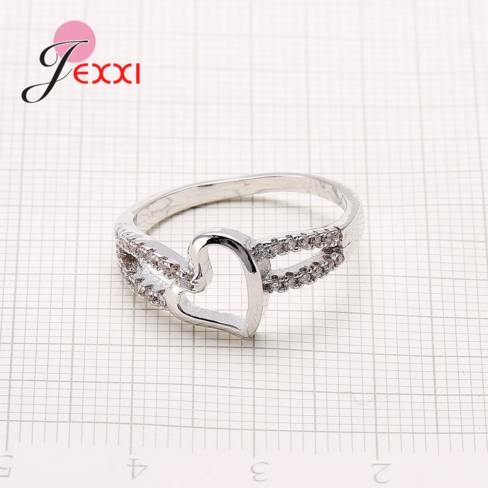 Милое Сердце Обручальные кольца для дам 925 пробы серебряные модные ювелирные изделия с высшего качества CZ женские оптовые продажи