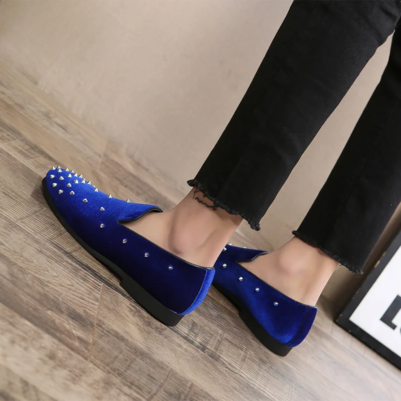 Marée rouge Rivet Nouveau Grand Chaussures Noir Personnalité 48 Mode Size37 2019 De Hommes Britannique bleu x8Yq1nn6H