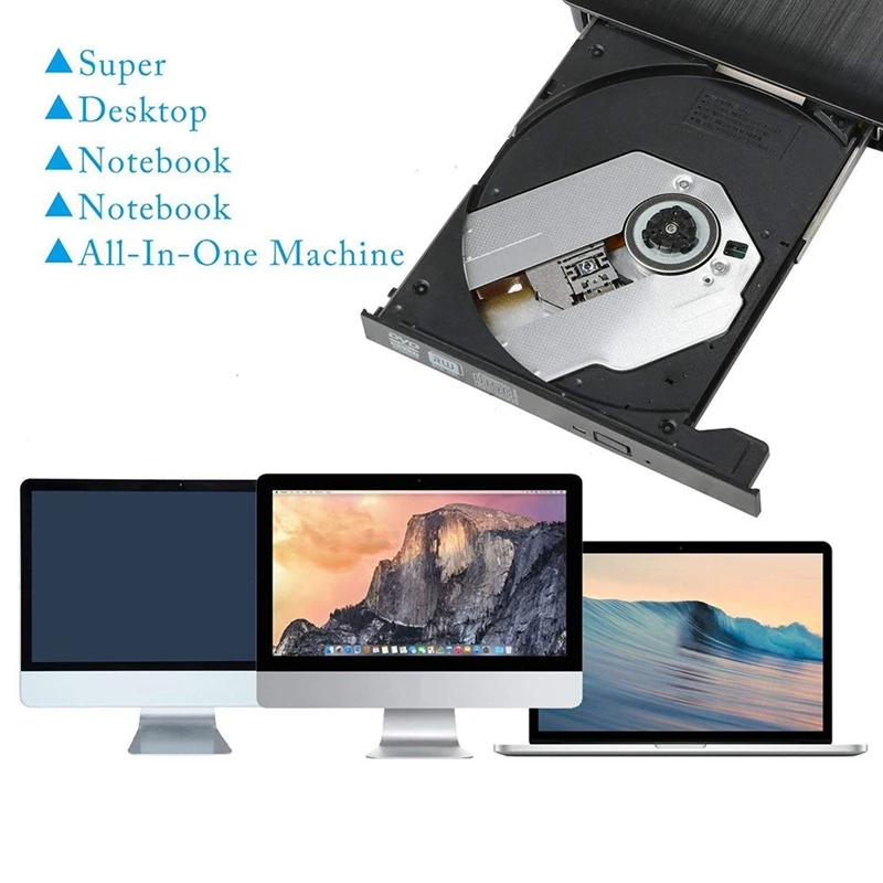 Внешний Dvd привод тонкий твердый пластиковый Usb 3,0 Sata 9,5 мм Корпус для Dvd Rewriter Burner Writer Cd-Rom чехол для ноутбука Cd/Dvd Opt