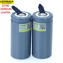 LiitoKala-batería LiFePO4 de alta potencia, Pila de descarga continua de 35A, máxima 55A, 3,2 V, 32700 mAh, láminas de níquel para manualidades