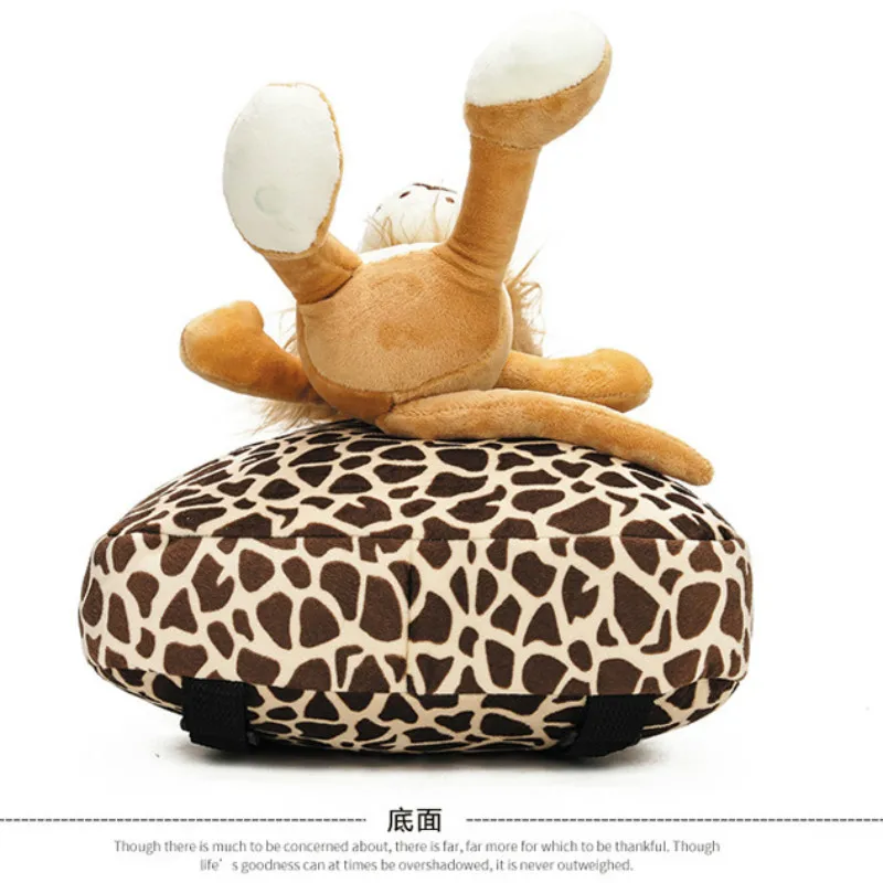  Kindergarten Children Plush Backpack Soft Jungle Animals Tiger Lion Plush Toy Preschool Baby Bag Gi - 32860154702