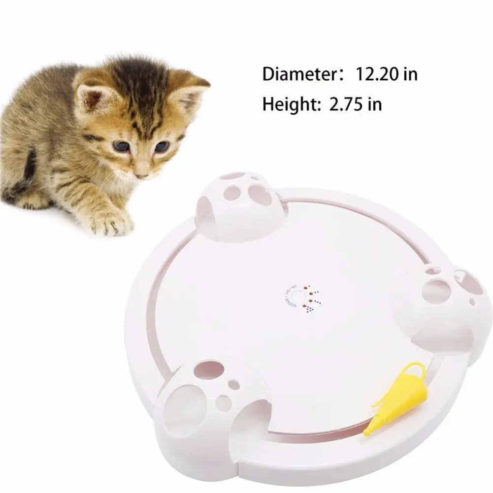 Adeeing Electric Cat Scratch Mouse Game Disc Pet Toy Joy Disc Mouse