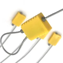 Новые поступления 100 шт. бренд Zn сплав кабельные стяжки стальной трос связи один-время выполнения ремень безопасности печать с редуктором 300 мм длинные