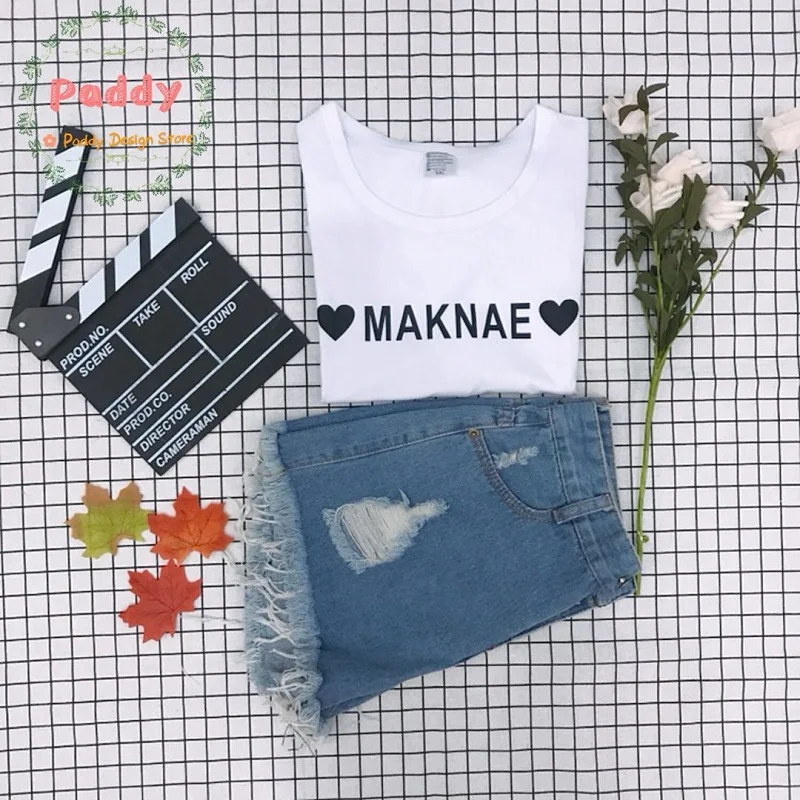 OKOUFEN, графический tumblr, модная, милая, забавная футболка, сердце, Maknae, футболка, женская, для девушек, повседневная, с буквенным принтом, Летний стиль, топы, футболки