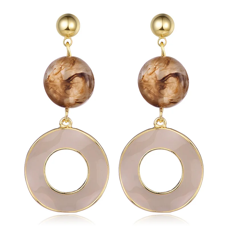 

HONGYE Resin Long Water Drop Earrings for women Earring Fashion Jewelry Big Dangling Earrings Brincos 2019 New