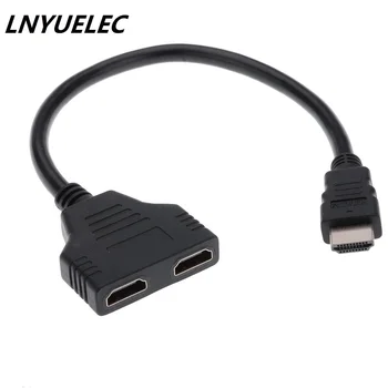 

1080P 2 Port HDMI Splitter 1 In 2 Out Male to Femal Video Cable Adapter hdmi Switch Converter For Audio TV DVD free shipping