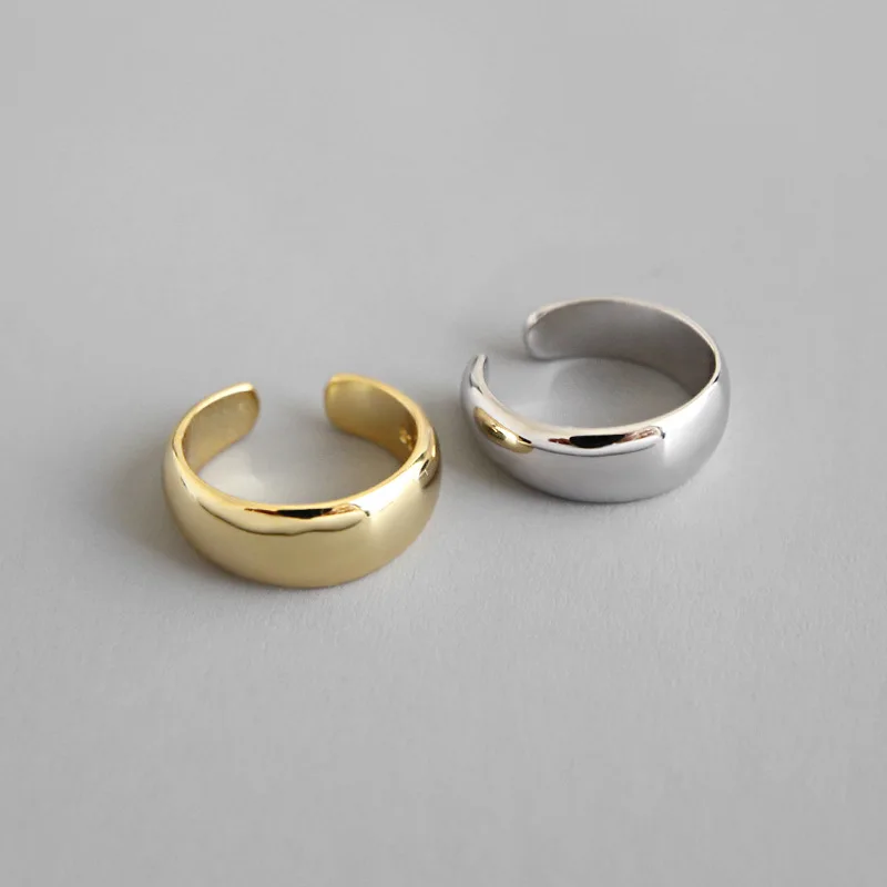 

ONLY 1pc Authentic 925 Sterling silver Polished Glossy Rounded Geometric Clip earrings jEWELRY (No pierced) 11.5mm TLE607