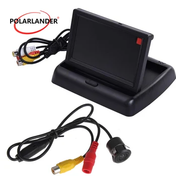 

Auto Parking Rearview Backup Foldable Car Reverse Rearview car Security Monitor 4.3" TFT Color LCD for Camera DVD VCR 12V