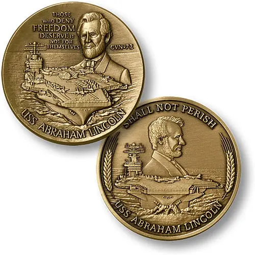 

NEW USS Abraham Lincoln CVN-72 Challenge Coin 100pcs/lot DHL free shipping