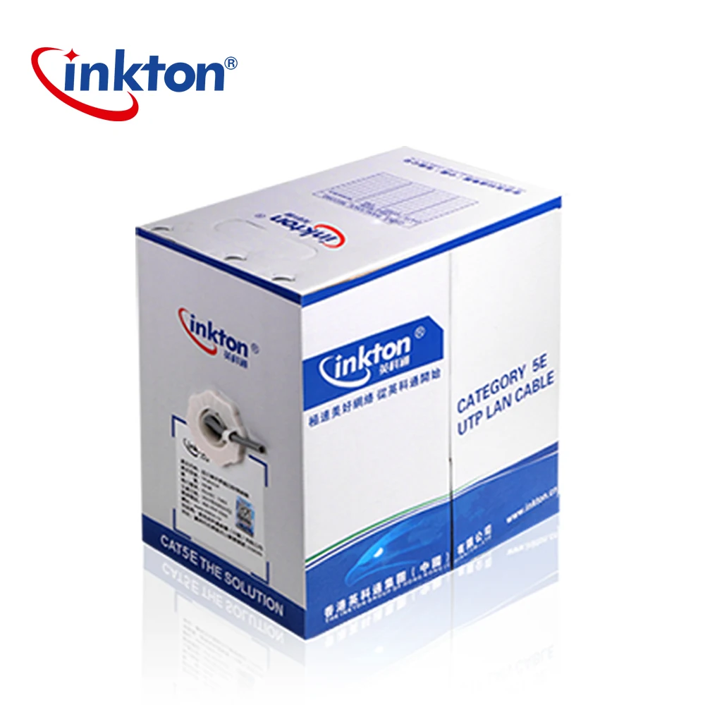 Inkton Cat5e UTP Ethernet кабель Oxyen медные сердечники Lan для инженерного Unshield проводка 100%
