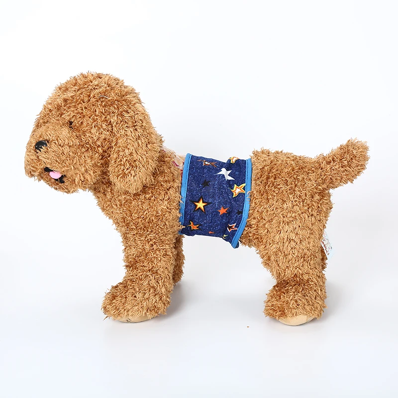 Dog Leopard Print Stripes Male Pet Dog Cotton Belly Band Pee Diaper