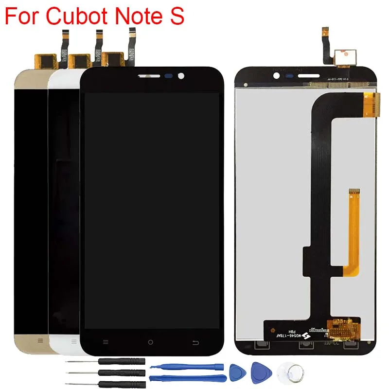 Дешево Оригинальный дисплей для Cubot Note S ЖК дисплей кодирующий преобразователь сенсорного экрана в сборе Cubot Note S 5,5 экран Запасные части